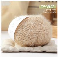 Пряжа Fansen Snow Velvet (02); Состав: 38% шерсть, 40% нейлон, 22% акрил; 100г/260м
