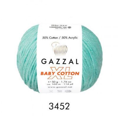 GAZZAL  BABY COTTON XL  3452 - 50% Хлопок, 50% Акрил 50 г/105 м